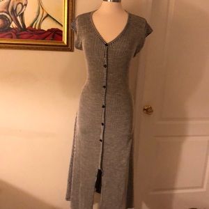 Black and white cap sleeve dress